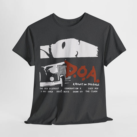 D.O.A. cult punk film t shirt of Unisex Heavy Cotton Tee
