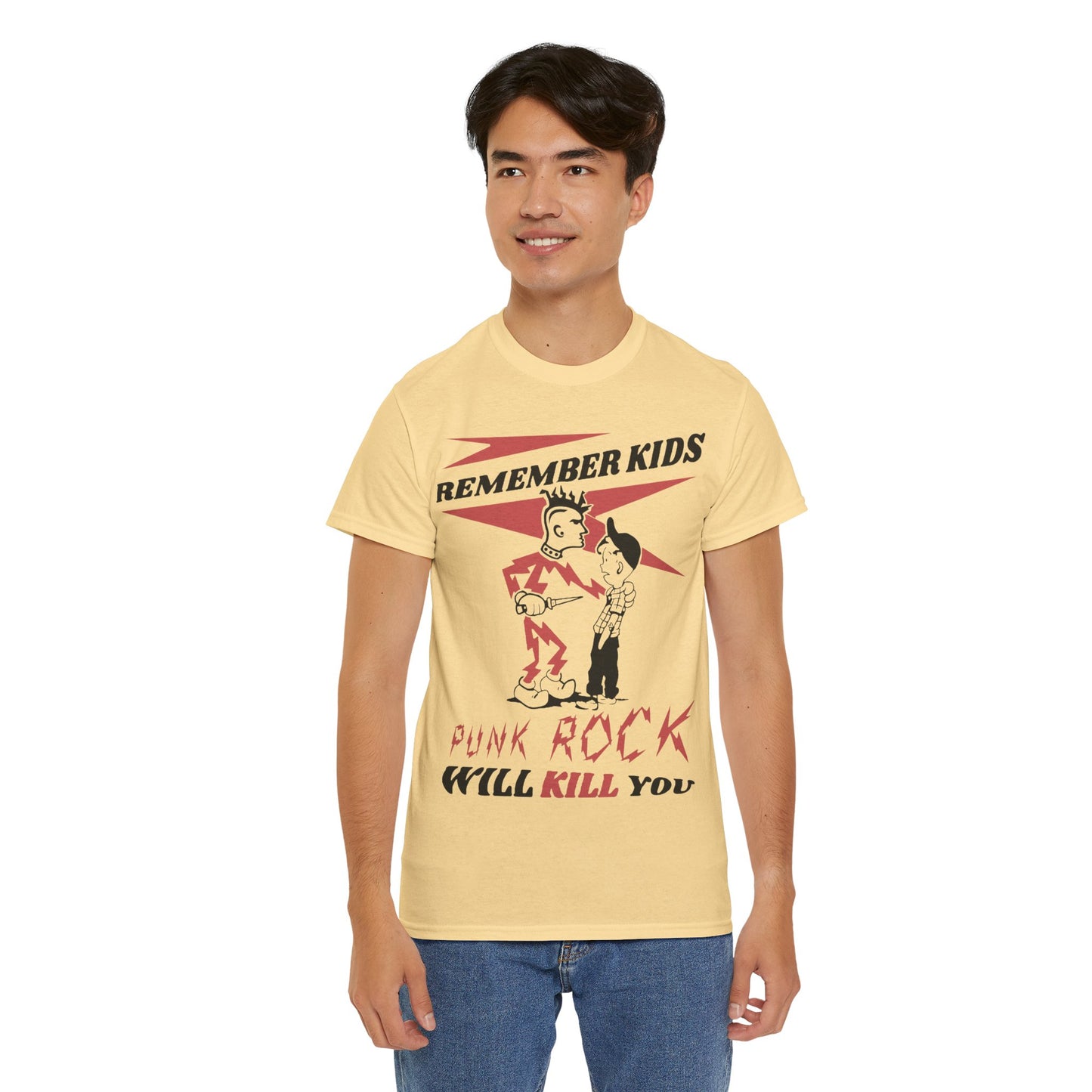 Punk rock will Kill You t shirt Unisex Heavy Cotton Tee