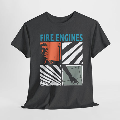 Fire Engines band t shirt  Unisex Heavy Cotton Tee