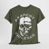 Anarchy and violence  t shirt     Unisex Heavy Cotton Tee