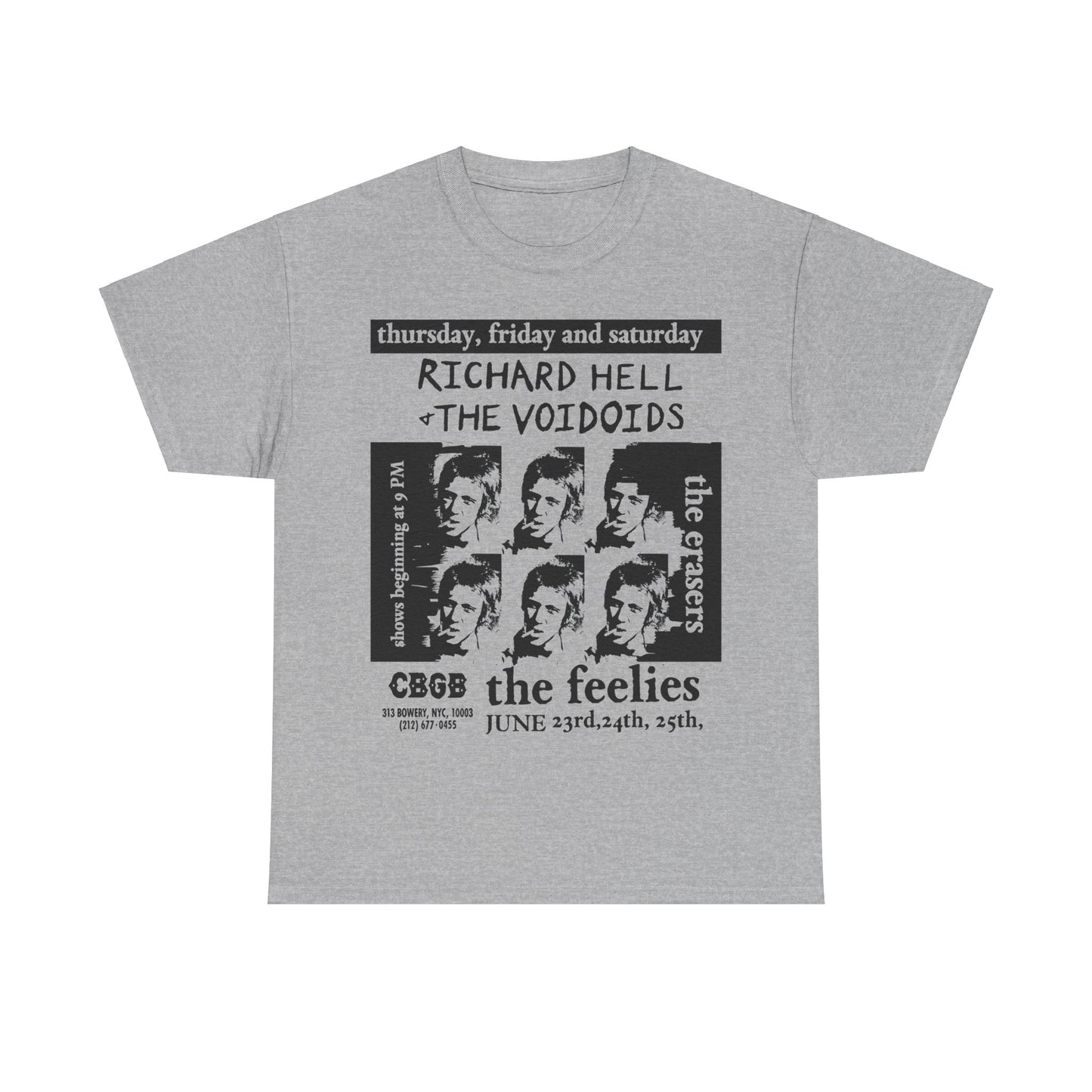 Voidoids flyer art t shirt richard hell  feelies  Unisex Heavy Cotton Tee