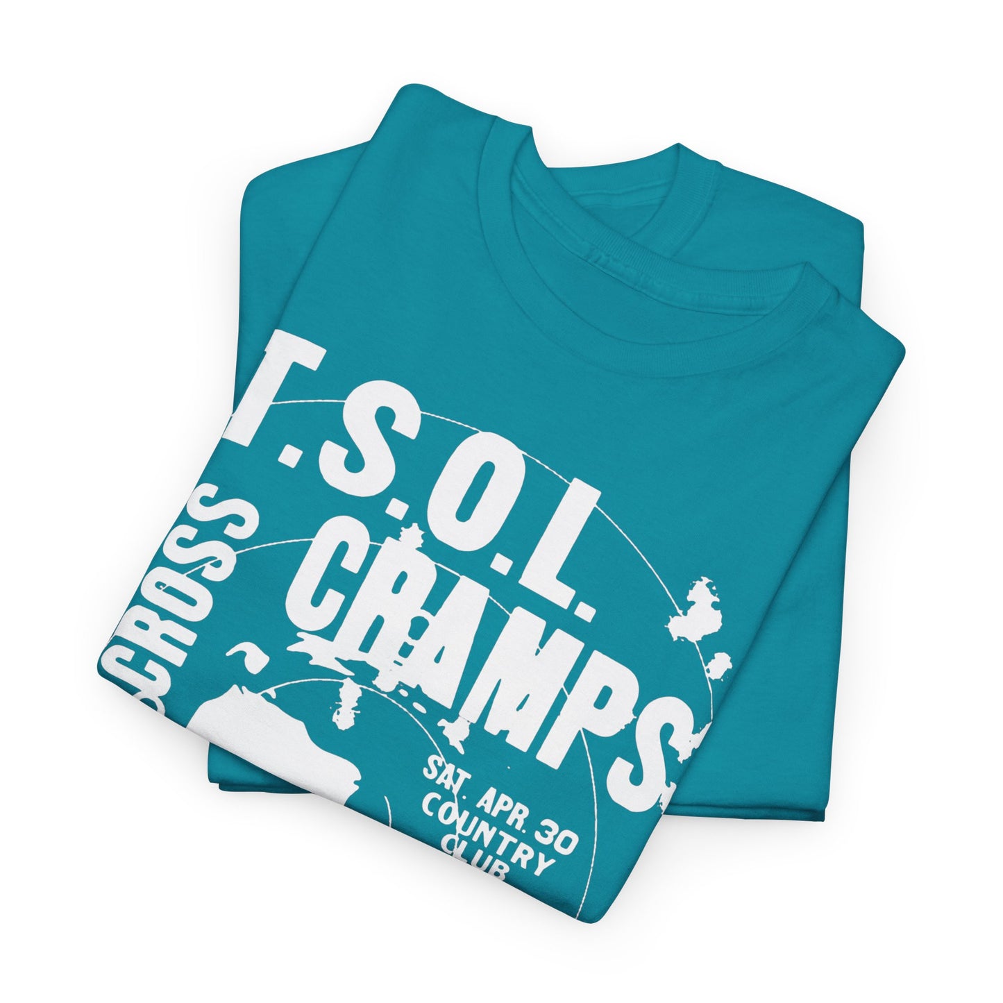 Cramps TSOL show flyer art band t shirt  Unisex Heavy Cotton Tee