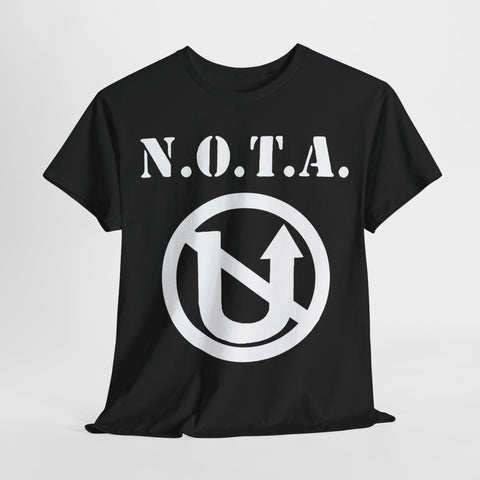 None of the Above band  t shirt  Nota of Unisex Heavy Cotton Tee