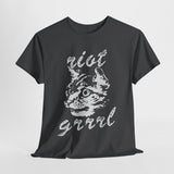 Riot Girrrl cat shirt  Unisex Heavy Cotton Tee