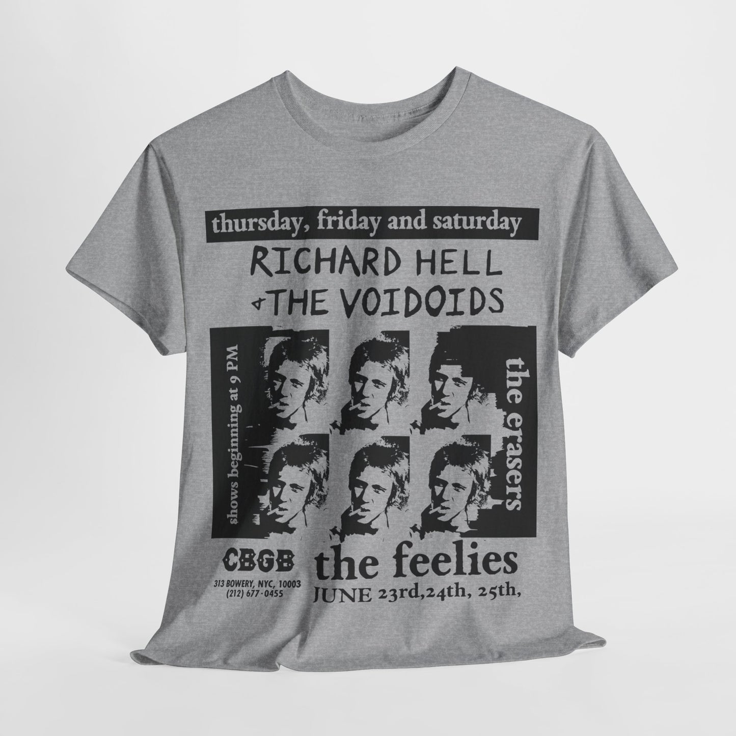 Voidoids flyer art t shirt richard hell  feelies  Unisex Heavy Cotton Tee