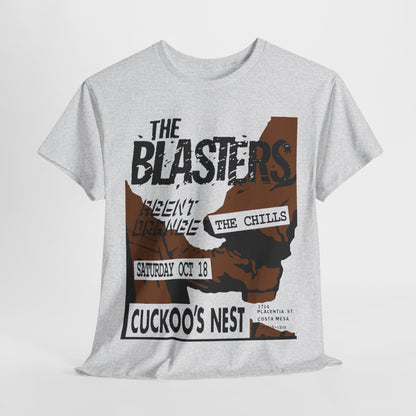 Cuckoos's Nest club flyer art Agent Orange blasters band  t shirt   punk Unisex Heavy Cotton Tee