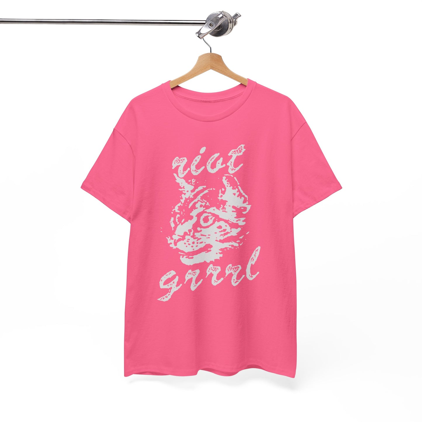 Riot Girrrl cat shirt  Unisex Heavy Cotton Tee