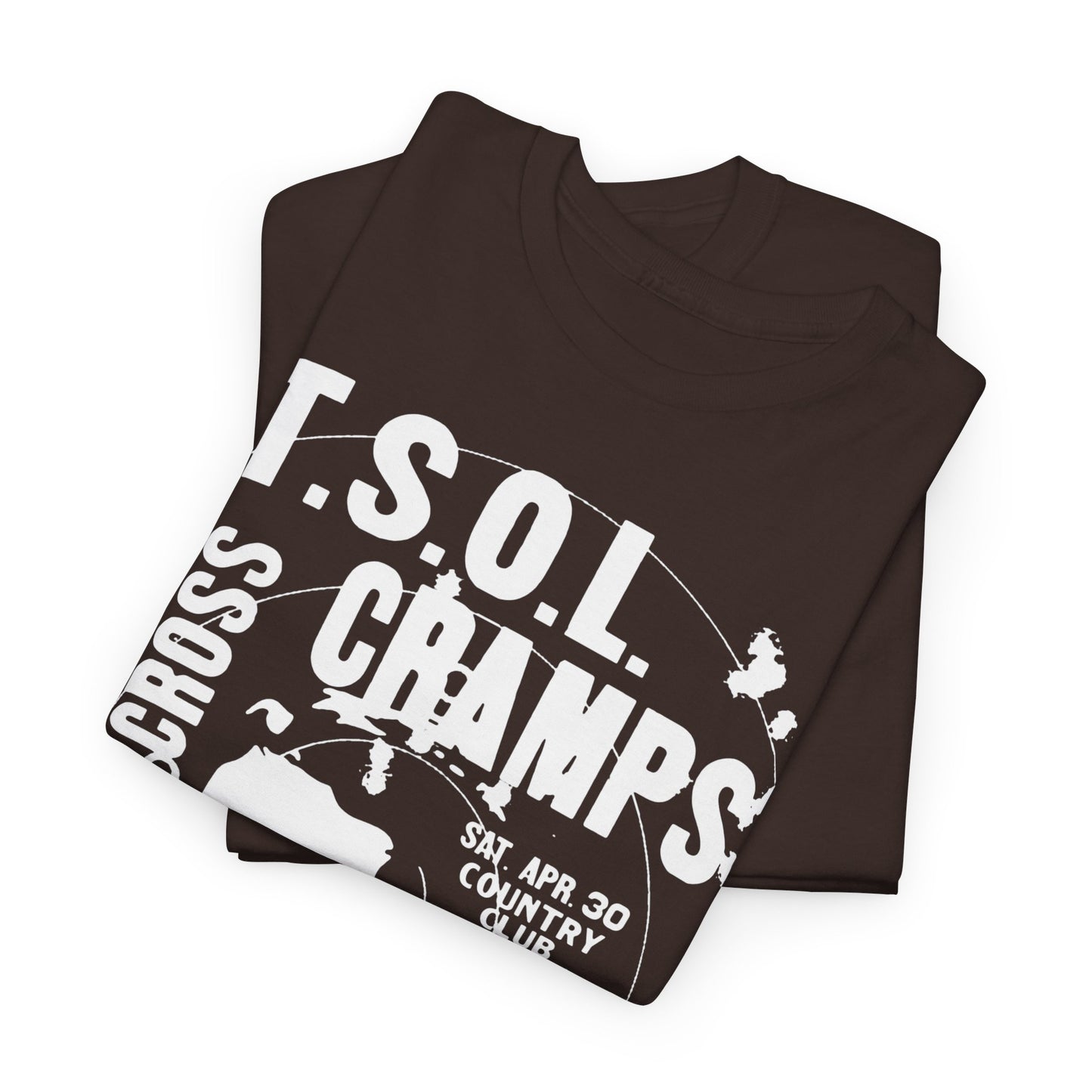 Cramps TSOL show flyer art band t shirt  Unisex Heavy Cotton Tee