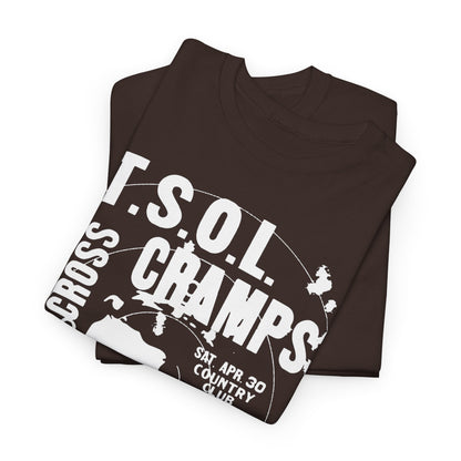 Cramps TSOL show flyer art band t shirt  Unisex Heavy Cotton Tee