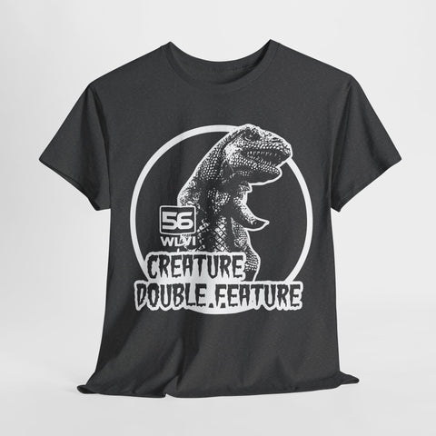 Creature Double Feature cult film horror sci fi 70's tv t shirt of Unisex Heavy Cotton Tee