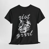 Riot Girrrl cat shirt  Unisex Heavy Cotton Tee