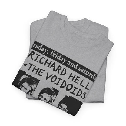 Richard Hell and the Voidoids  flyer art band t shirt Unisex Heavy Cotton Tee