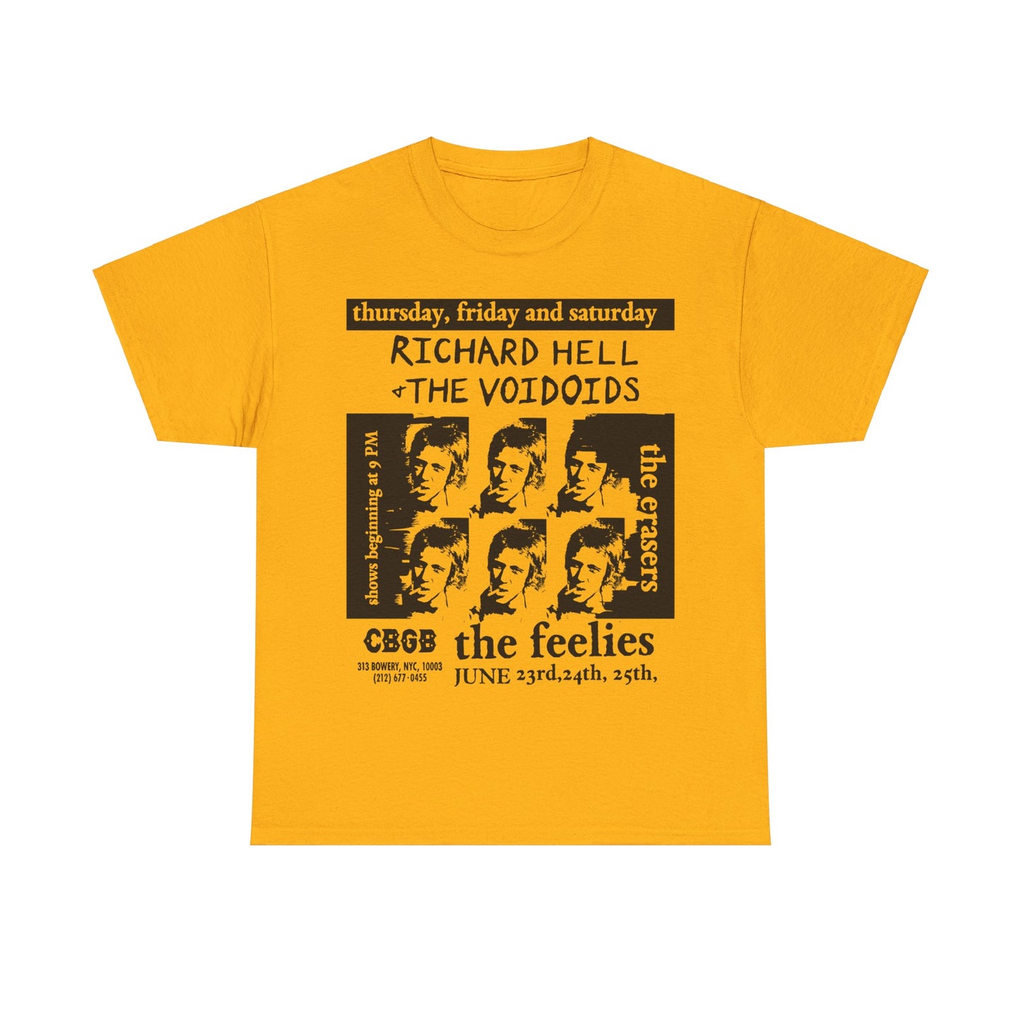 Voidoids flyer art t shirt richard hell  feelies  Unisex Heavy Cotton Tee