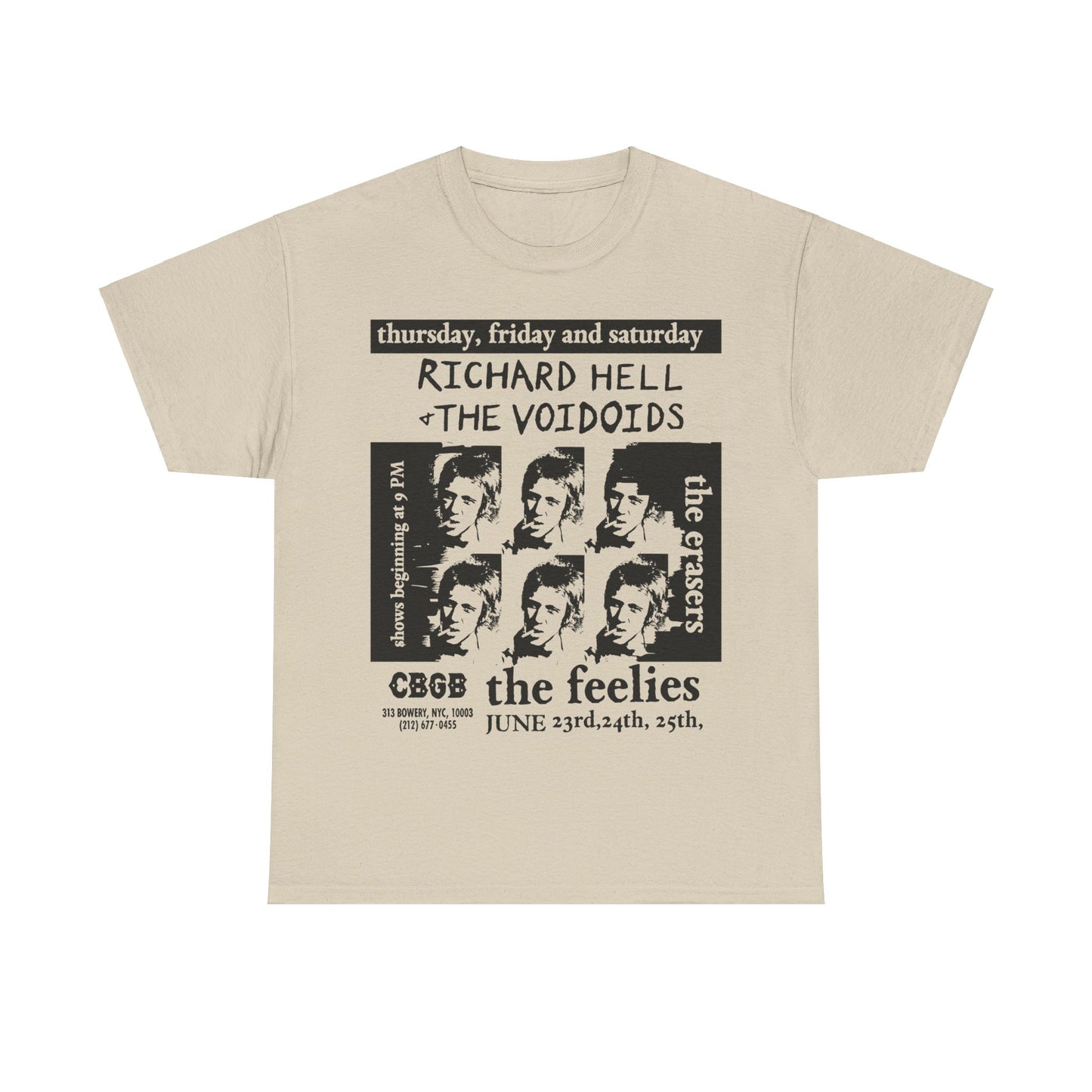 Voidoids flyer art t shirt richard hell  feelies  Unisex Heavy Cotton Tee