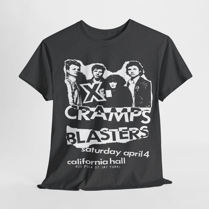 Cramps Blasters gig flyer art  t shirt   Unisex Heavy Cotton Tee