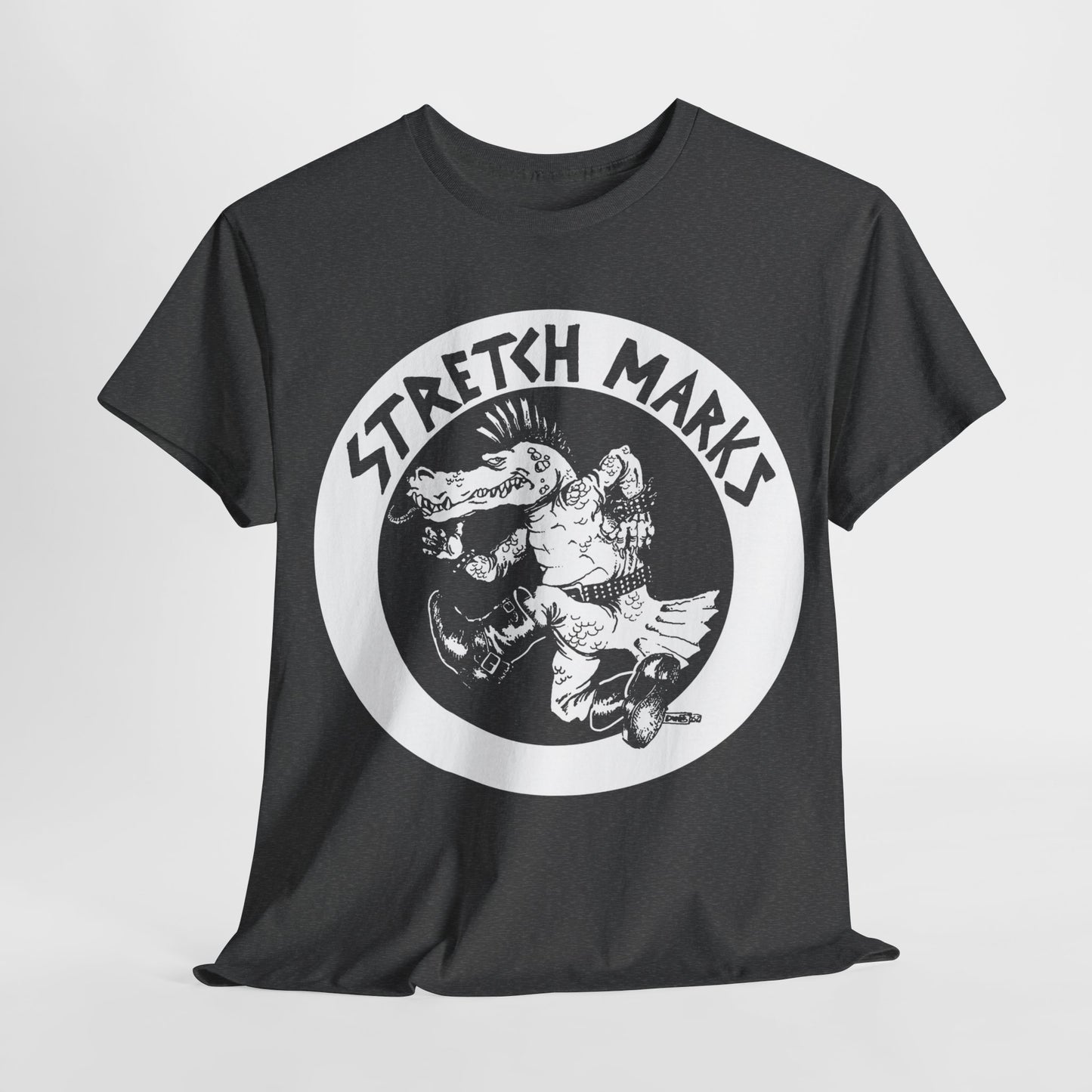 Stretch marks  band t shirt of Unisex Heavy Cotton Tee