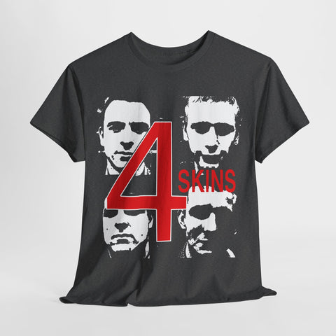 the Four Skins  band  t shirt  4 skins  Unisex Heavy Cotton Tee