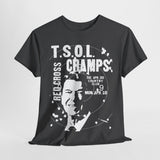 Cramps TSOL show flyer art band t shirt  Unisex Heavy Cotton Tee