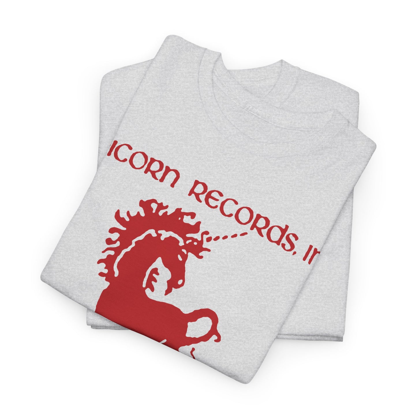 Unicorn records  t shirt      Unisex Heavy Cotton Tee