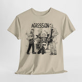 Aggression band  t shirt   punk hardcore   Unisex Heavy Cotton Tee