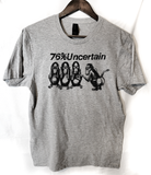 76 Percent Uncertain band   t shirt   punk Hardcore