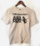 76 Percent Uncertain band   t shirt   punk Hardcore