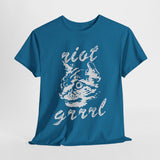 Riot Girrrl cat shirt  Unisex Heavy Cotton Tee