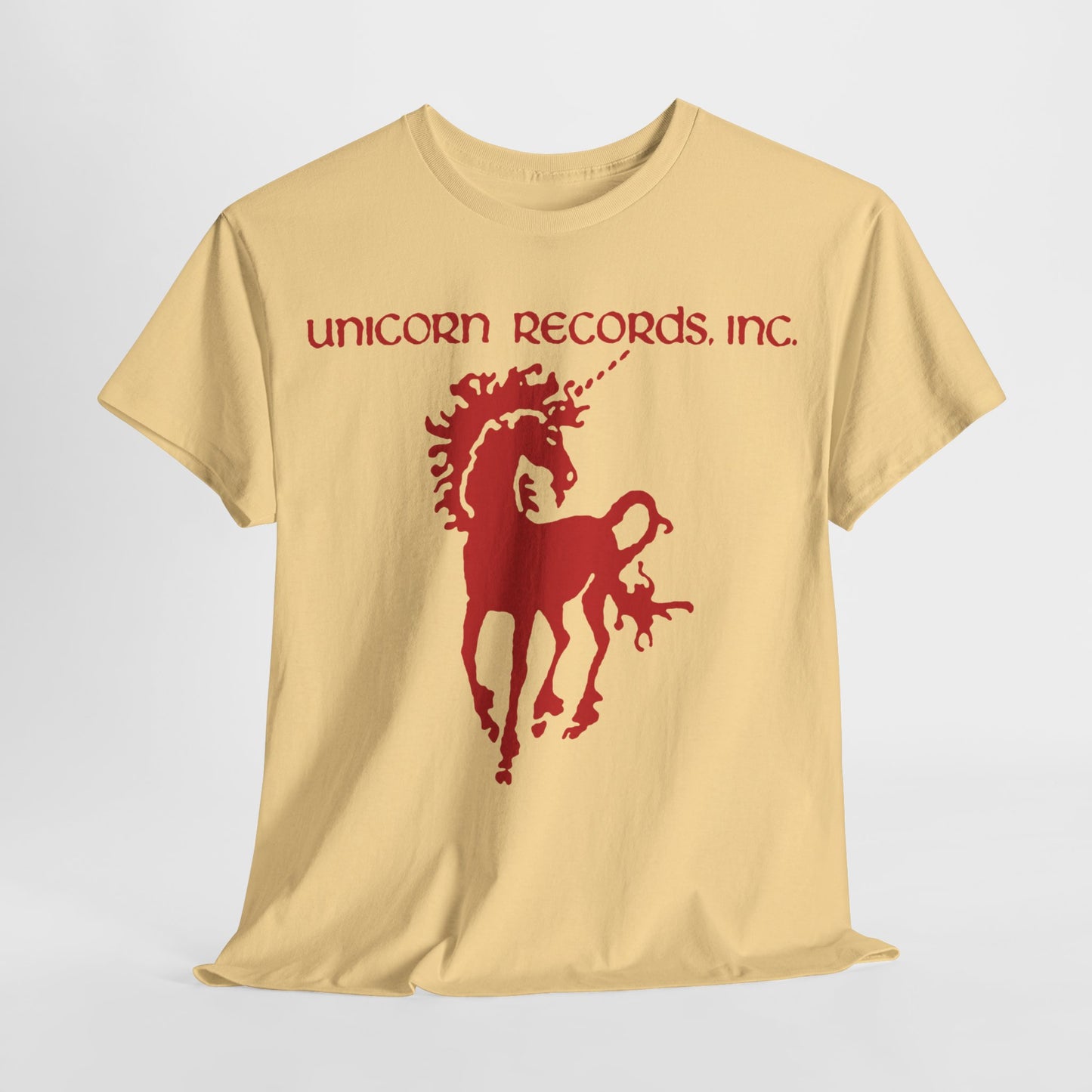 Unicorn records  t shirt      Unisex Heavy Cotton Tee