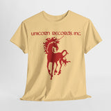 Unicorn records  t shirt      Unisex Heavy Cotton Tee