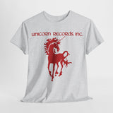 Unicorn records  t shirt      Unisex Heavy Cotton Tee