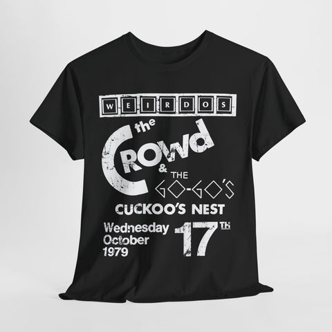 Cuckoo's Nest club flyer art  Weirdos band  t shirt