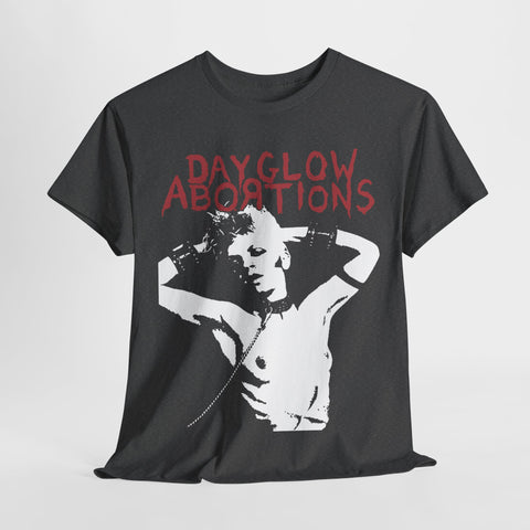 Dayglo Abortions  band dayglow t shirt of Unisex Heavy Cotton Tee
