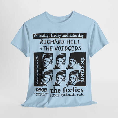 Richard Hell and the Voidoids  flyer art band t shirt Unisex Heavy Cotton Tee
