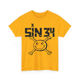 Sin 34 band  t shirt   punk hardcore   Unisex Heavy Cotton Tee