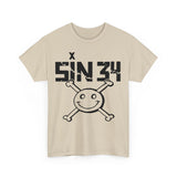 Sin 34 band  t shirt   punk hardcore   Unisex Heavy Cotton Tee