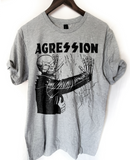Aggression band  t shirt   punk hardcore   Unisex Heavy Cotton Tee