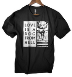 love is a dog from hell t shirt  Unisex Heavy Cotton Tee