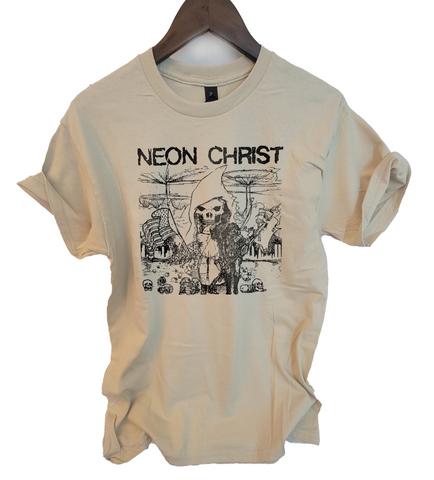 Neon Christ  band t shirt of Unisex Heavy Cotton