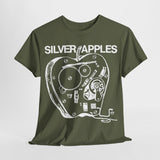 silver apples  band  t shirt  Unisex Heavy Cotton Tee